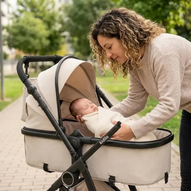 Recuesta a tu bebé en el moisés totalmente plano